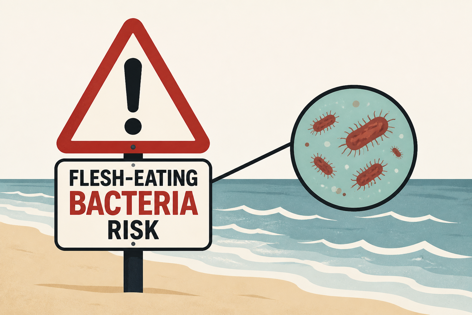 Louisiana health officials warn beachgoers of flesh-eating bacteria risk