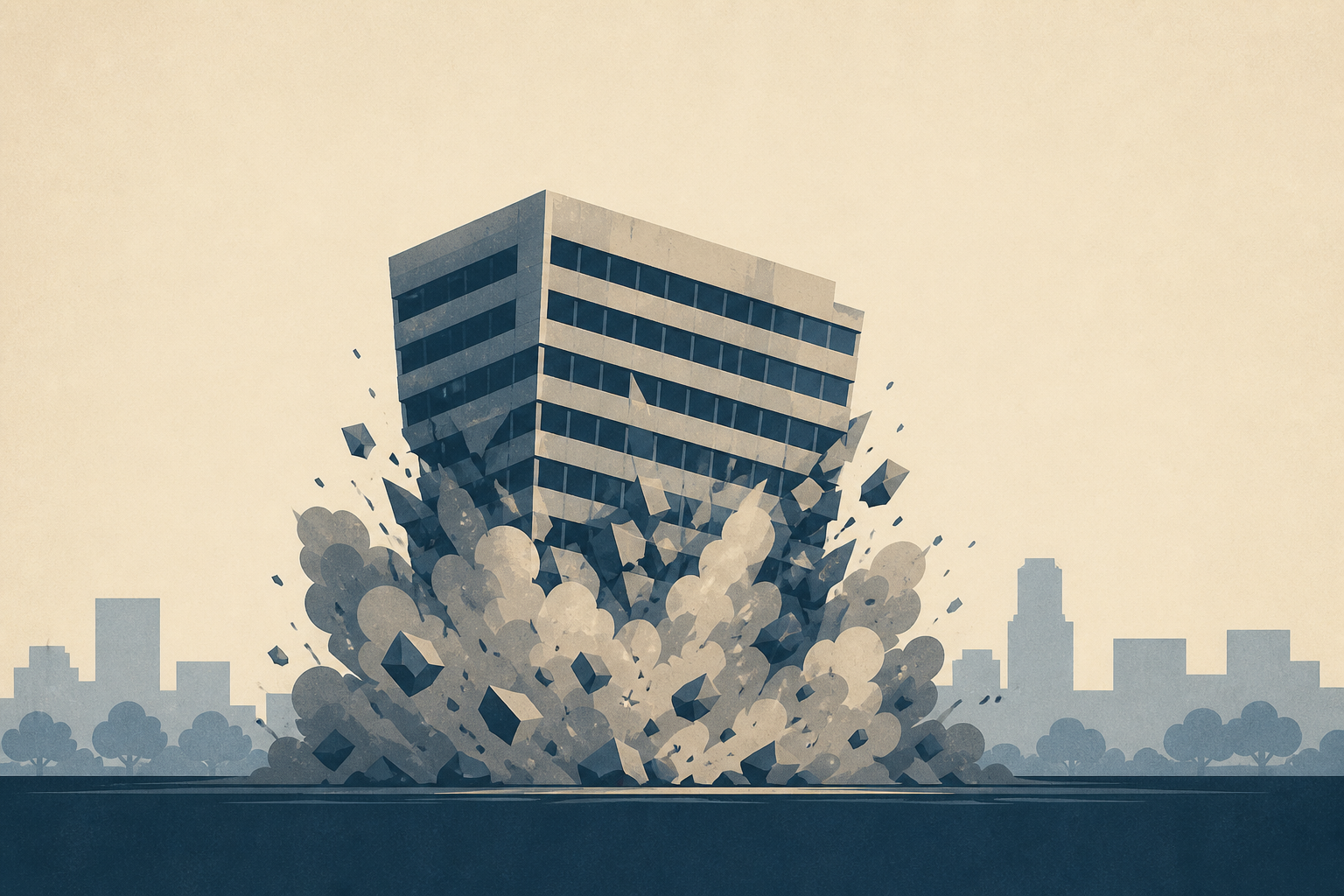 Historic EDS building in Plano demolished in Sunday morning implosion