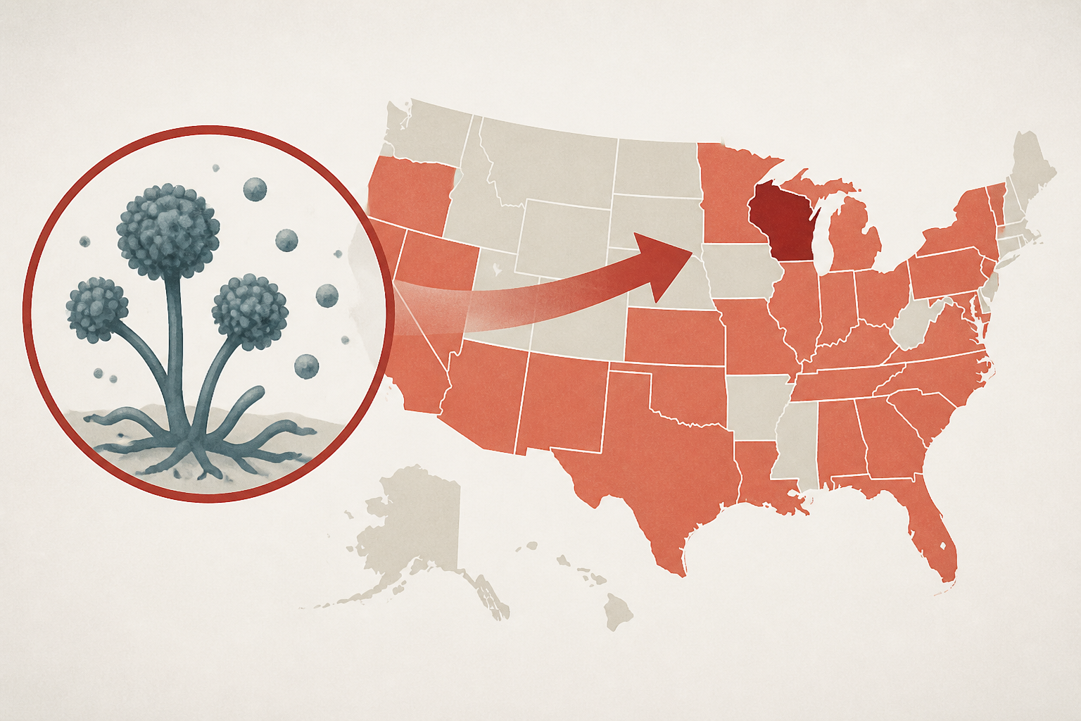 resistant fungus spreads to 23 states including Wisconsin