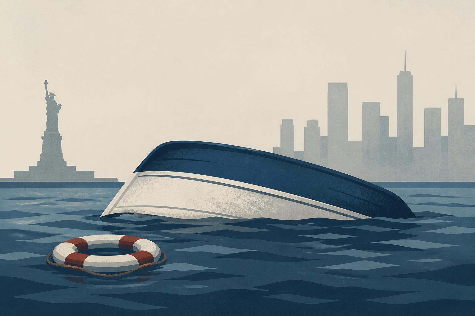 Woman and baby die after boat overturns in New York Harbor