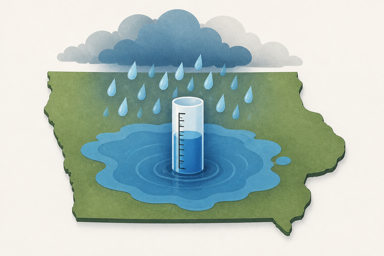 Iowa rainfall totals: See how much fell through Sunday morning