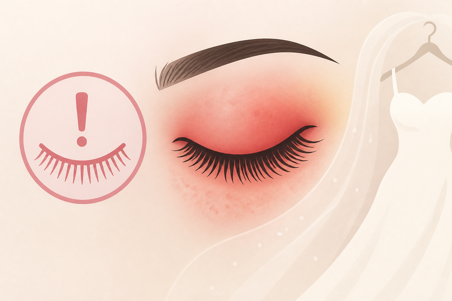 Bride gets severe allergic reaction to eyelash extensions before wedding