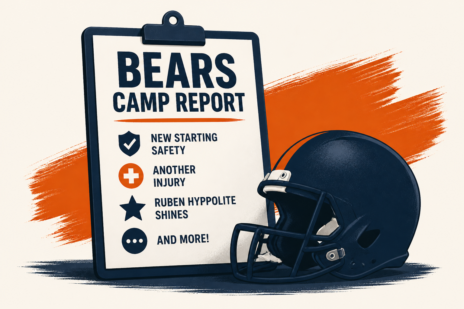 Bears Camp Report: New starting safety, another injury, Ruben Hyppolite shines, and more!