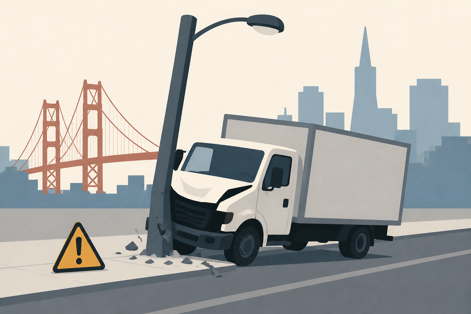 At least 2 pedestrians injured after truck crashes into SF light pole, authorities say