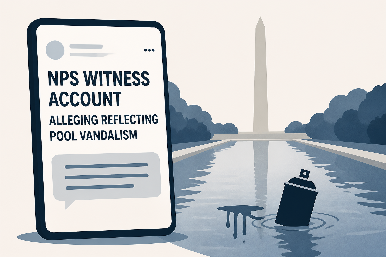 Trump posts NPS witness account alleging Reflecting Pool vandalism