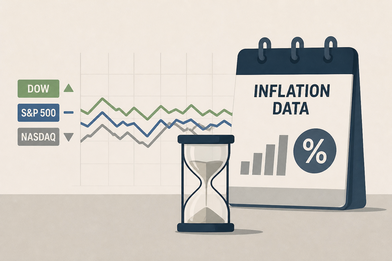 Stock market today: Dow, S&P 500, Nasdaq little changed in wait for key inflation data