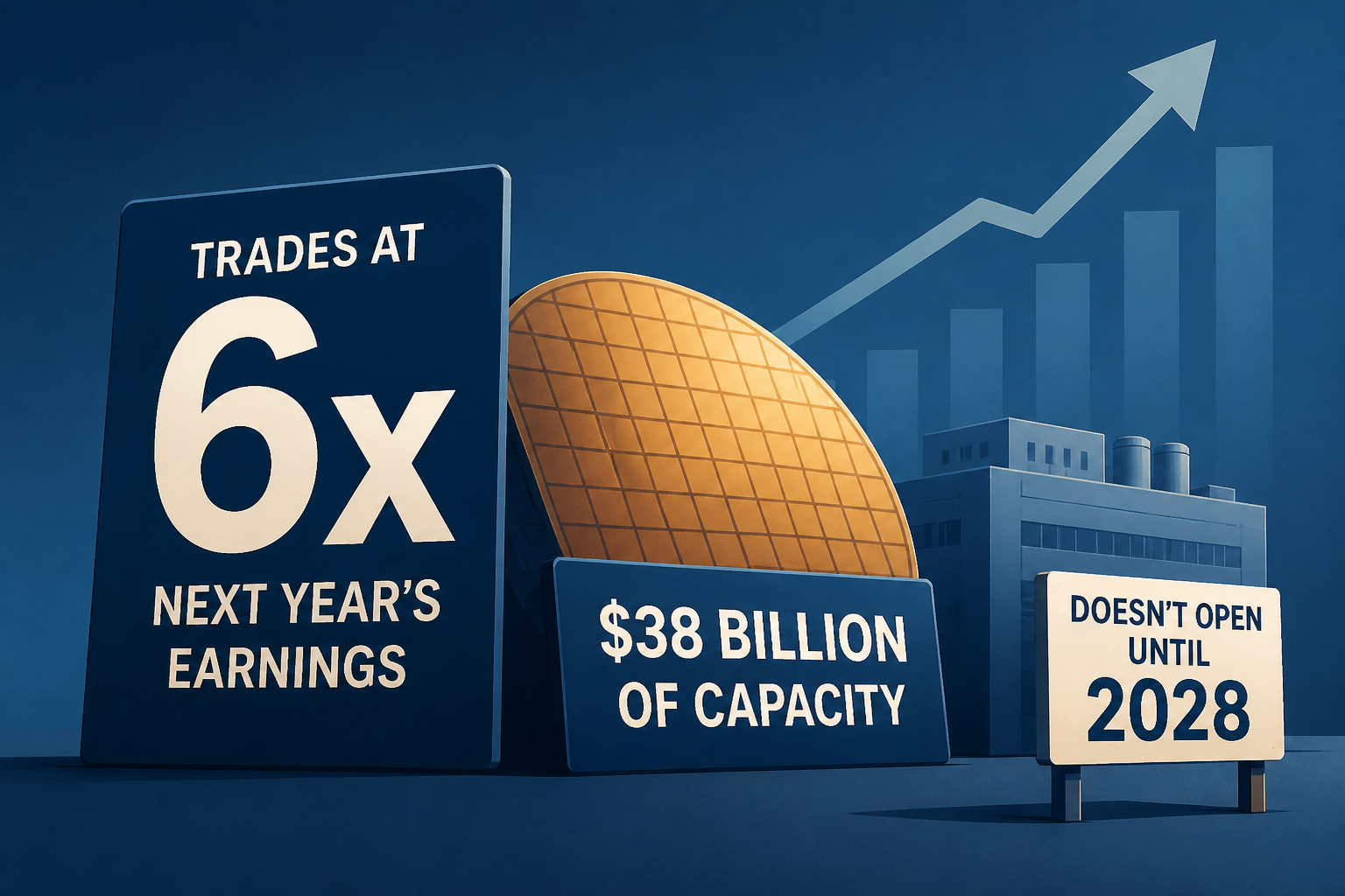 Micron Trades at 6 Times Next Year's Earnings. The $38 Billion of Capacity That Ends This Cycle Doesn't Open Until 2028.