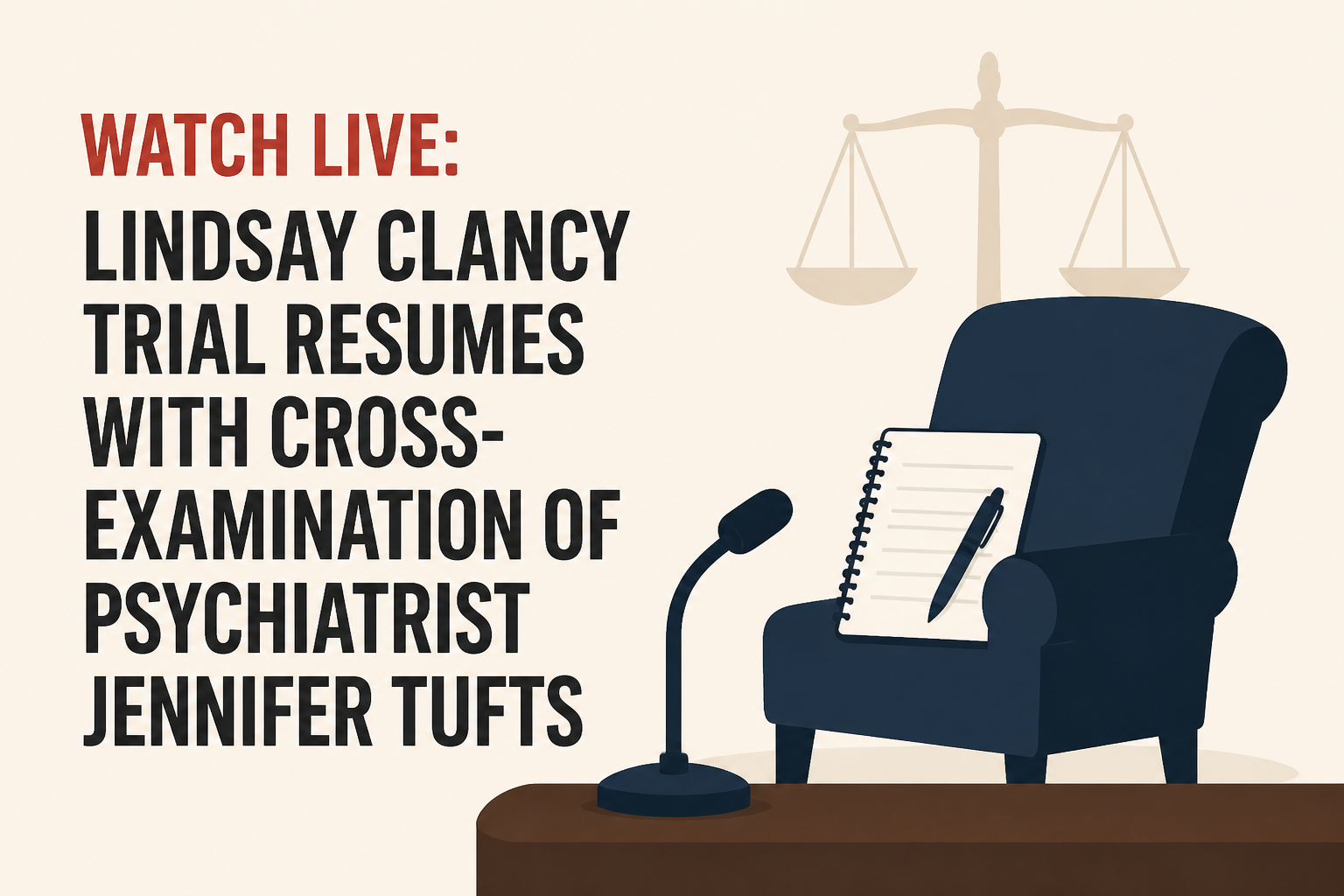 Watch Live: Lindsay Clancy trial resumes with cross-examination of psychiatrist Jennifer Tufts