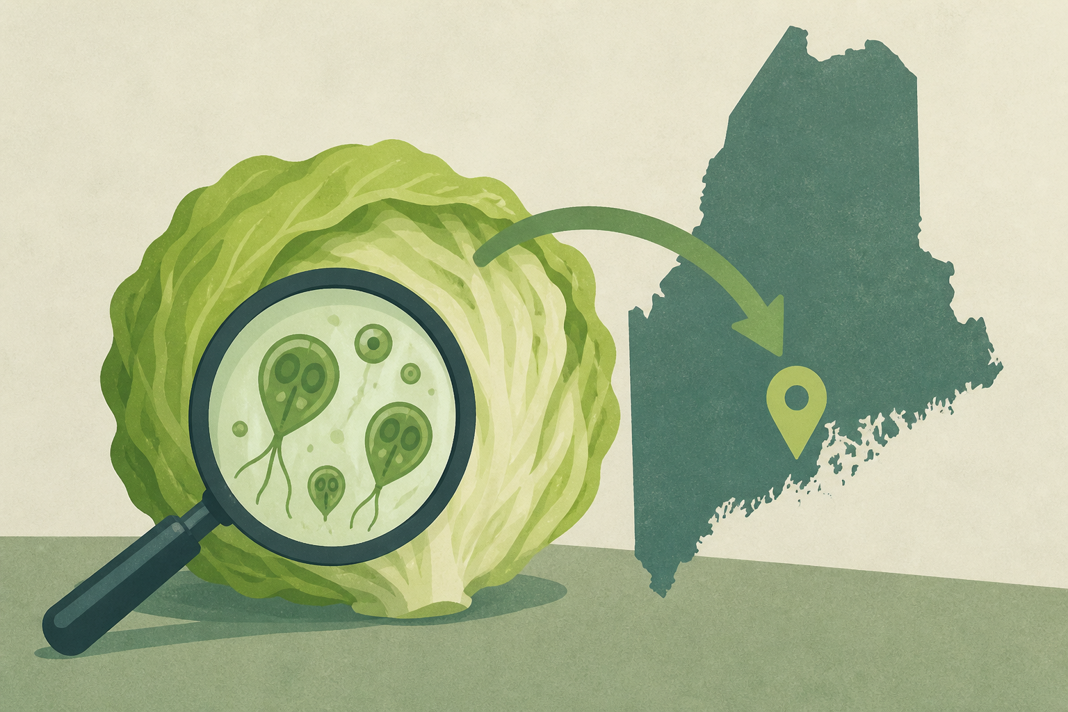 Cyclosporiasis outbreak linked to iceberg lettuce reaches Maine