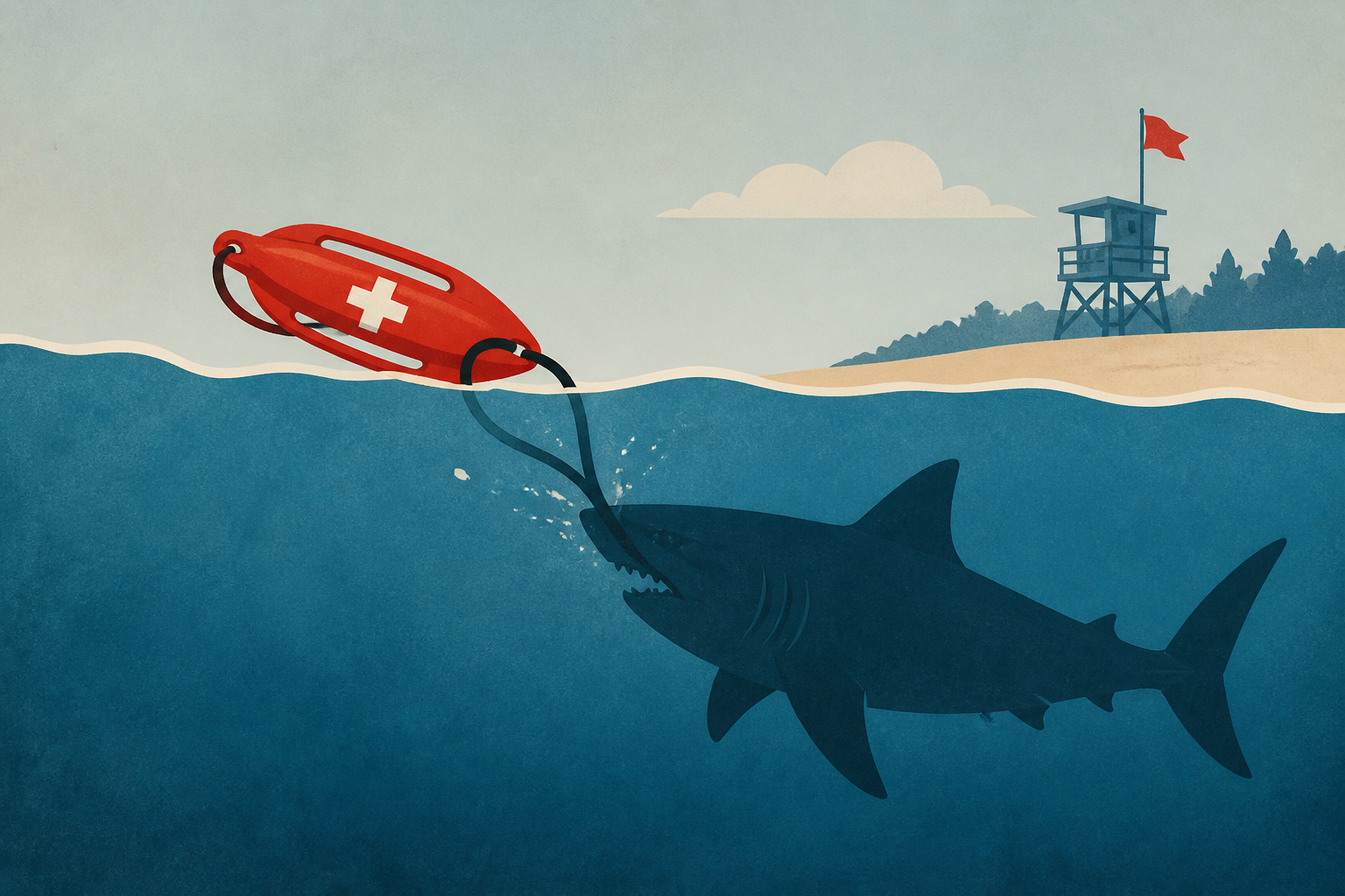 Shark drags lifeguard underwater at popular Maine beach: "It was frightening"