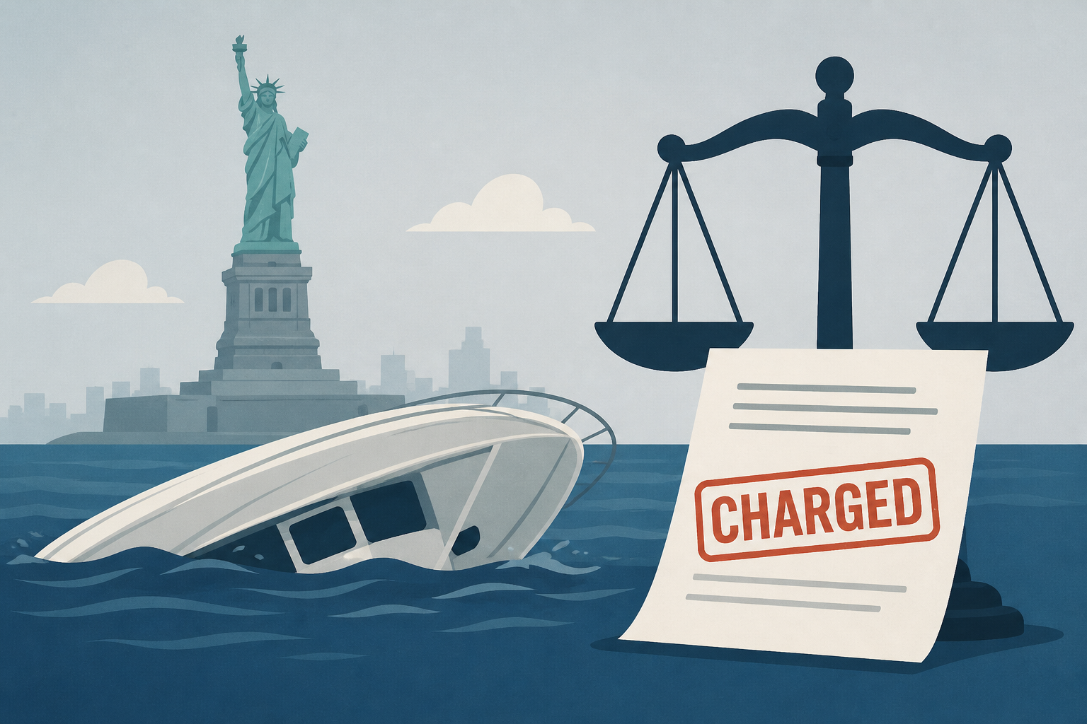 Captain of boat that capsized near Statue of Liberty charged in deaths of mother and baby