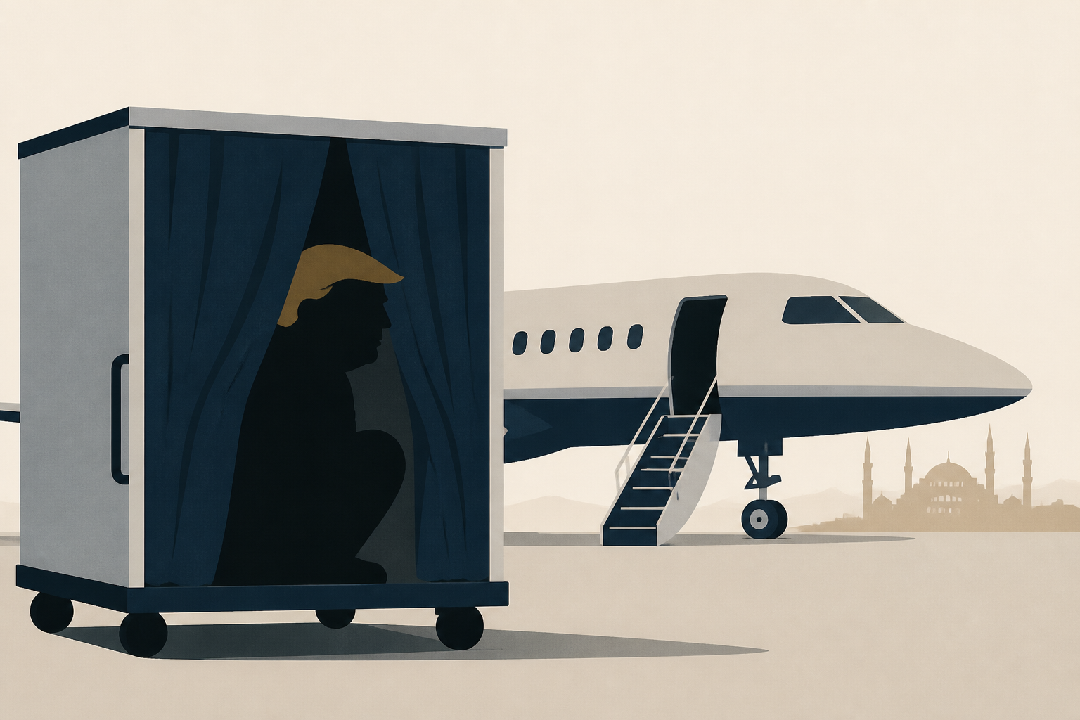 Trump hid in catering cart to board secret flight in Turkey amid Iran threat - reports