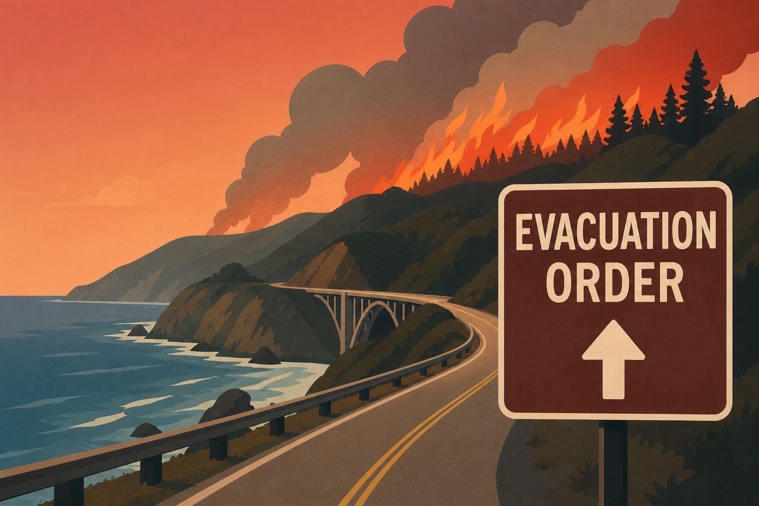 Beloved Big Sur destinations under evacuation orders as Timber fire burns more than 1,700 acres