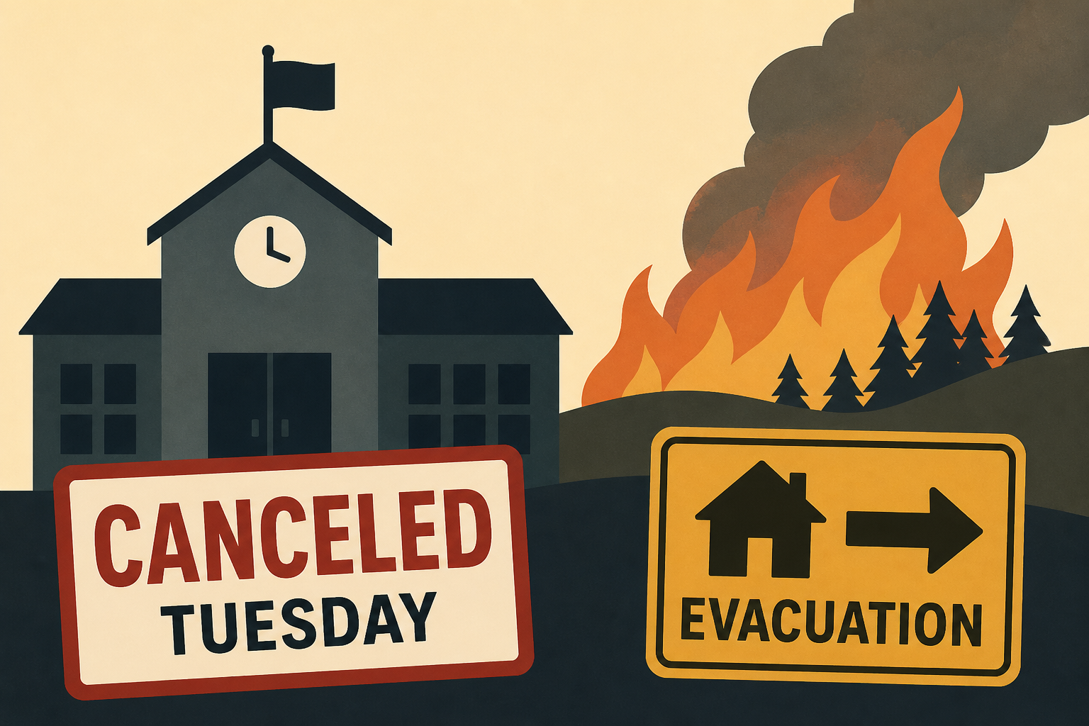 8 WCSD schools in fire area canceled Tuesday; Nixon evacuations issued
