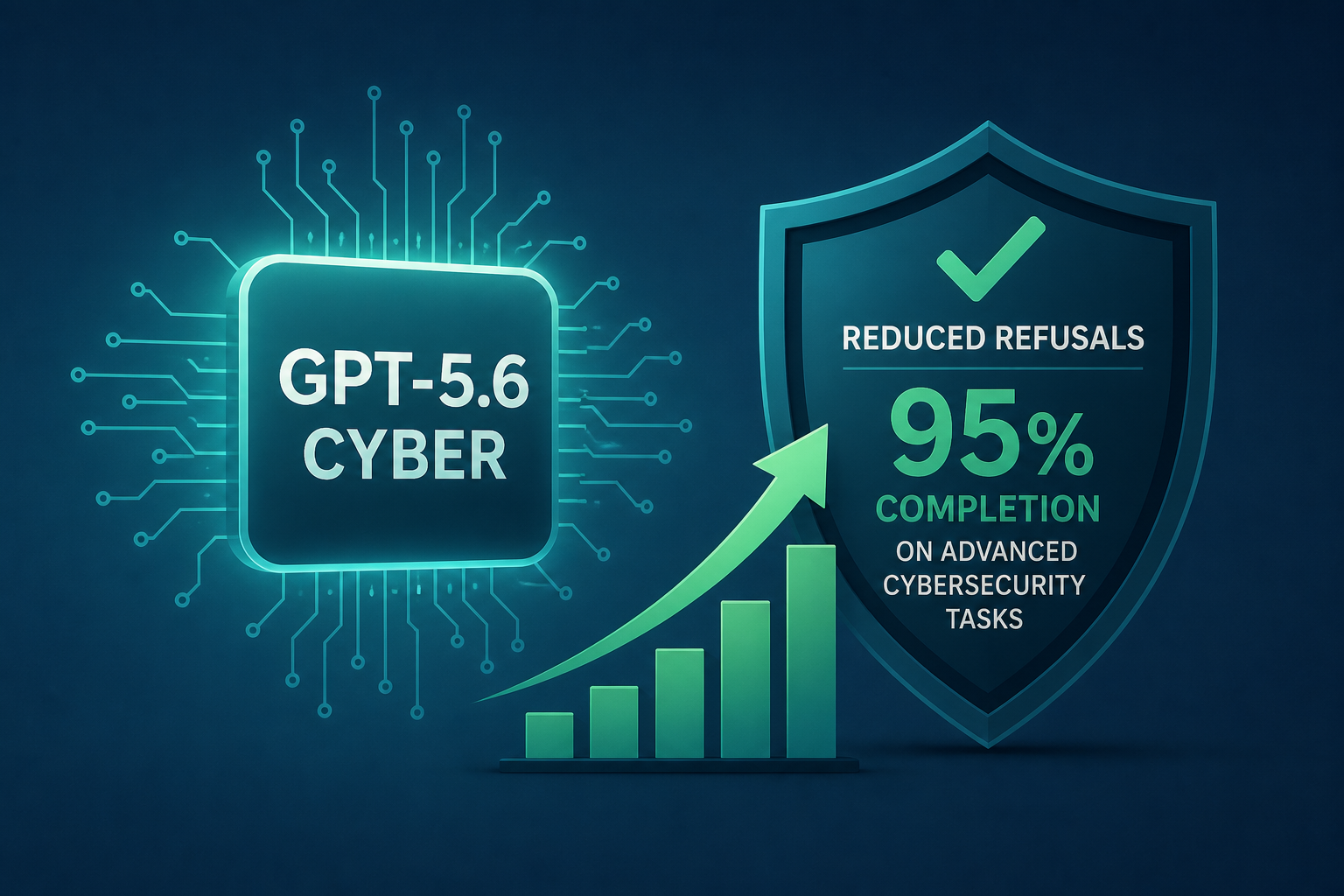 OpenAI launches GPT-5.6-Cyber with reduced refusals, 95% completion on advanced cybersecurity tasks