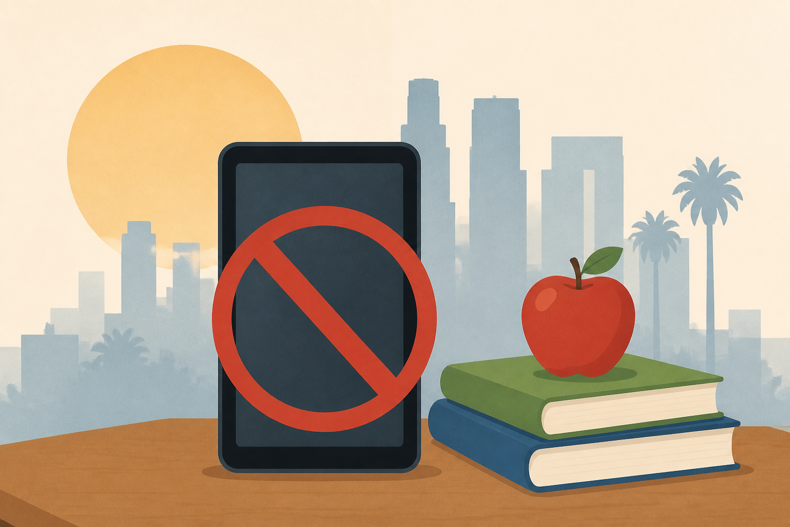 LA school year begins with limits on screens : NPR