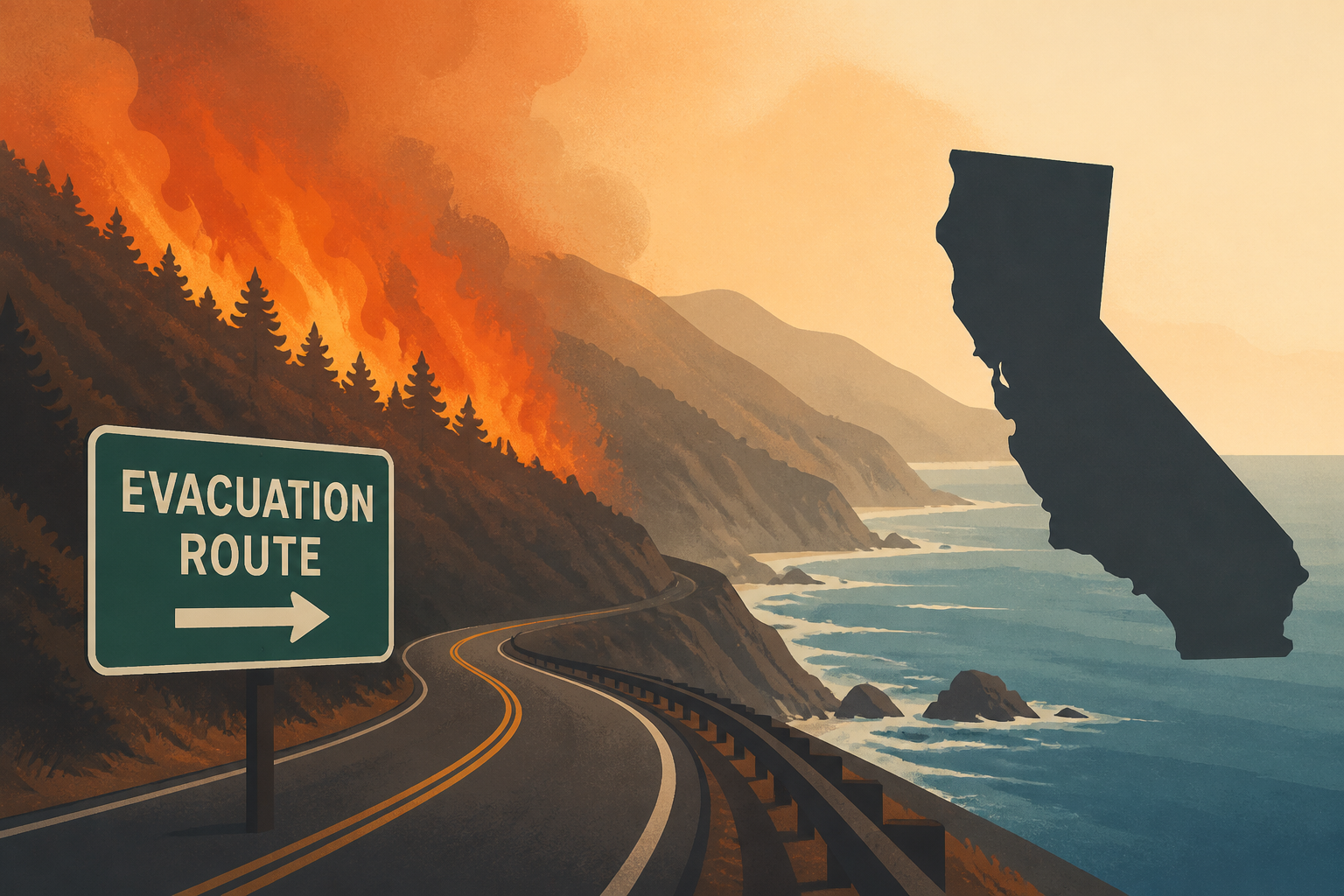 Wildfire Forces Evacuations in Big Sur, Along California’s Famed Central Coast