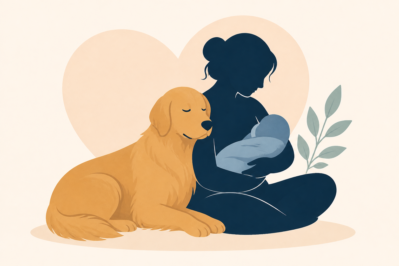 Golden Retrievers Help New Mom Through the Hardest Days of Postpartum