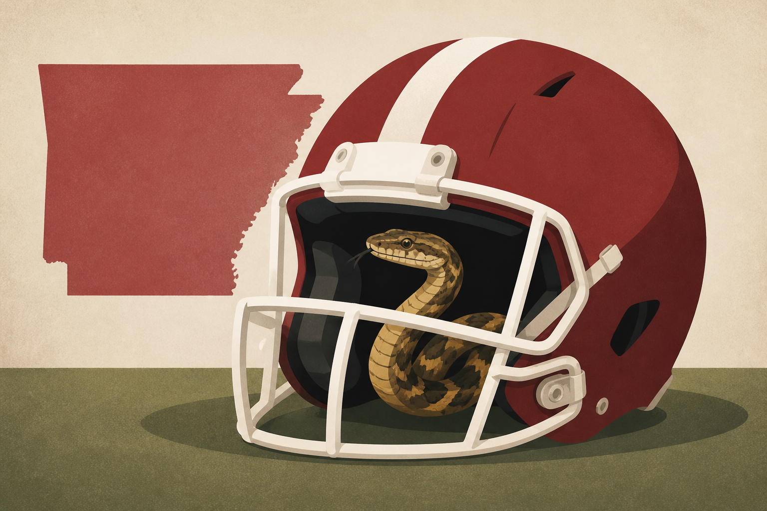 Arkansas high school football player finds deadly snake was in his helmet while he practiced for an hour