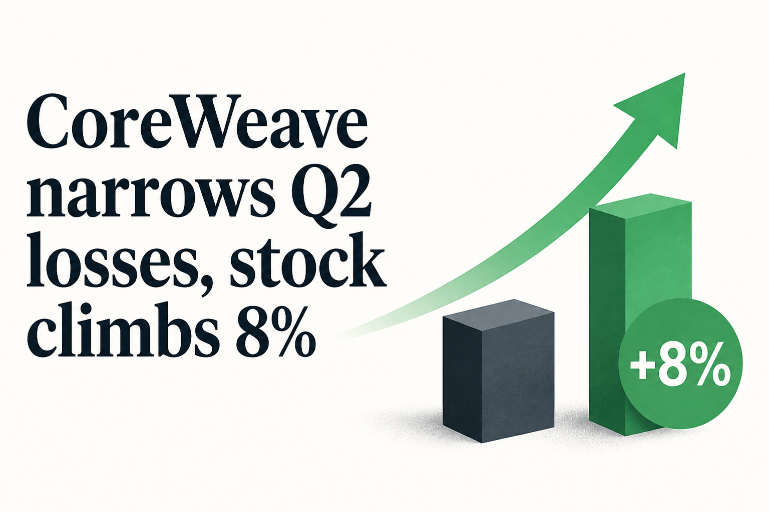 CoreWeave narrows Q2 losses, stock climbs 8%