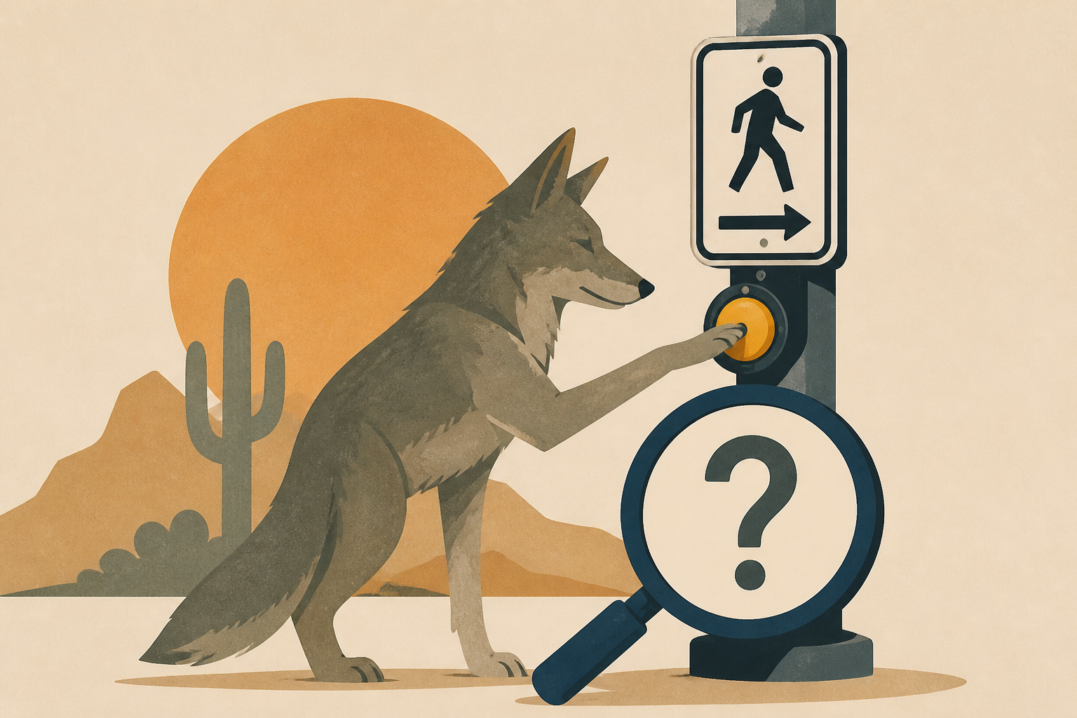 Fact Check: Alleged image of coyote pressing crosswalk button in Arizona isn't what it seems