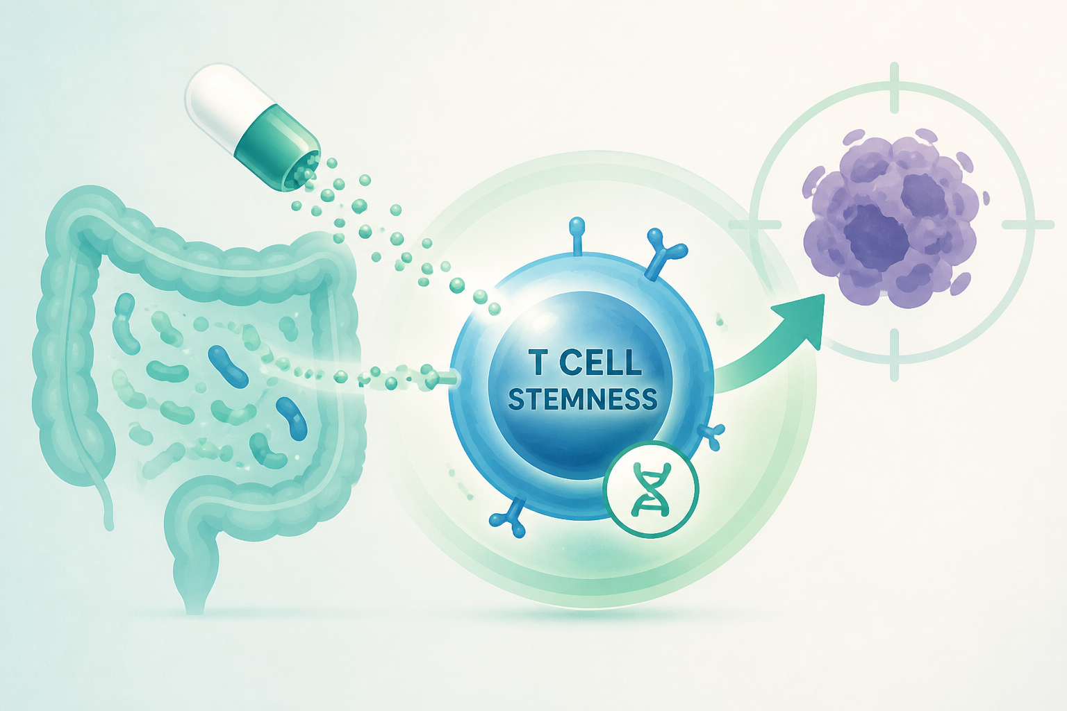Oral nano-delivery of a gut microbial metabolite enhances T cell stemness for cancer immunotherapy