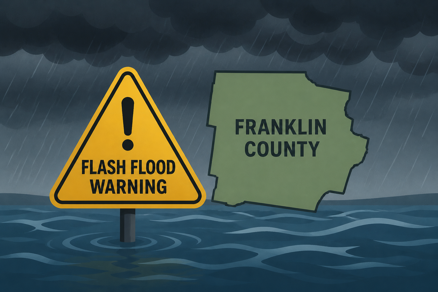 Franklin County under flash flood warning as storms continue
