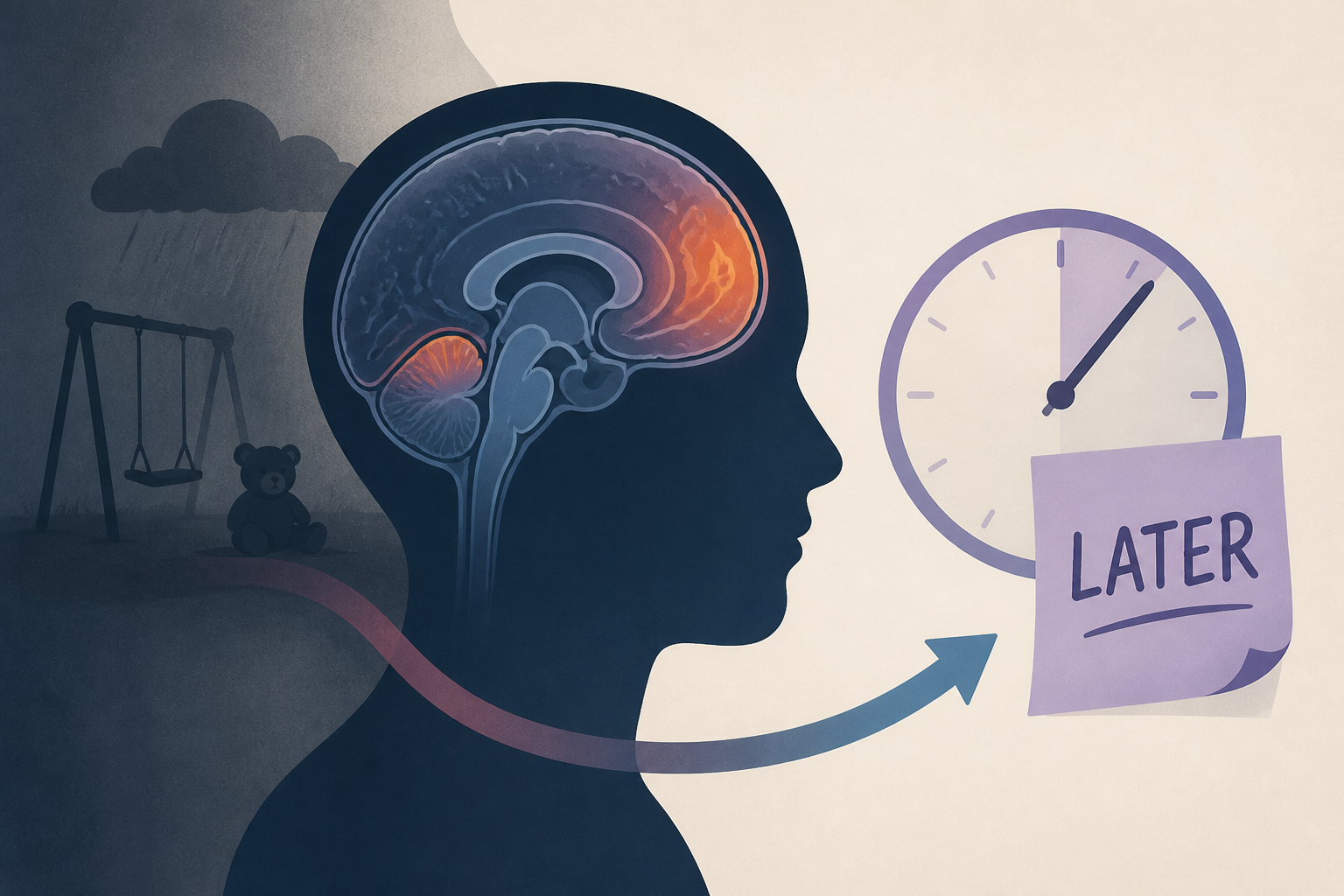 Brain imaging study links childhood trauma to chronic procrastination in adulthood