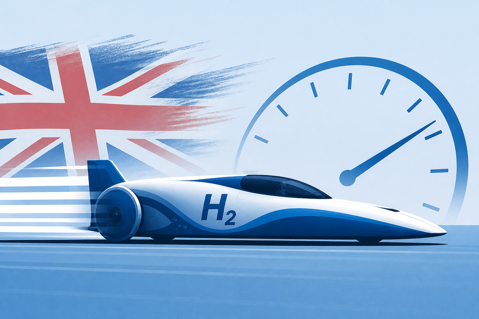 Britain’s Andy Green sets another speed record, this time in a hydrogen-powered car