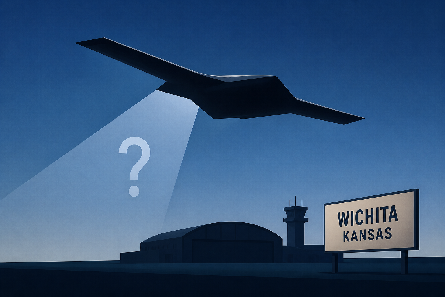 Unknown military aircraft caught on video near Wichita, Kansas base sparks B-21 Raider speculation