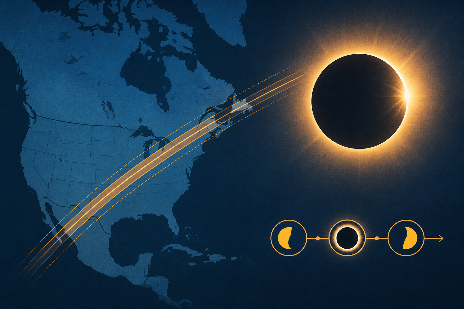 Want to catch a glimpse of the solar eclipse from North America? Here's where and when