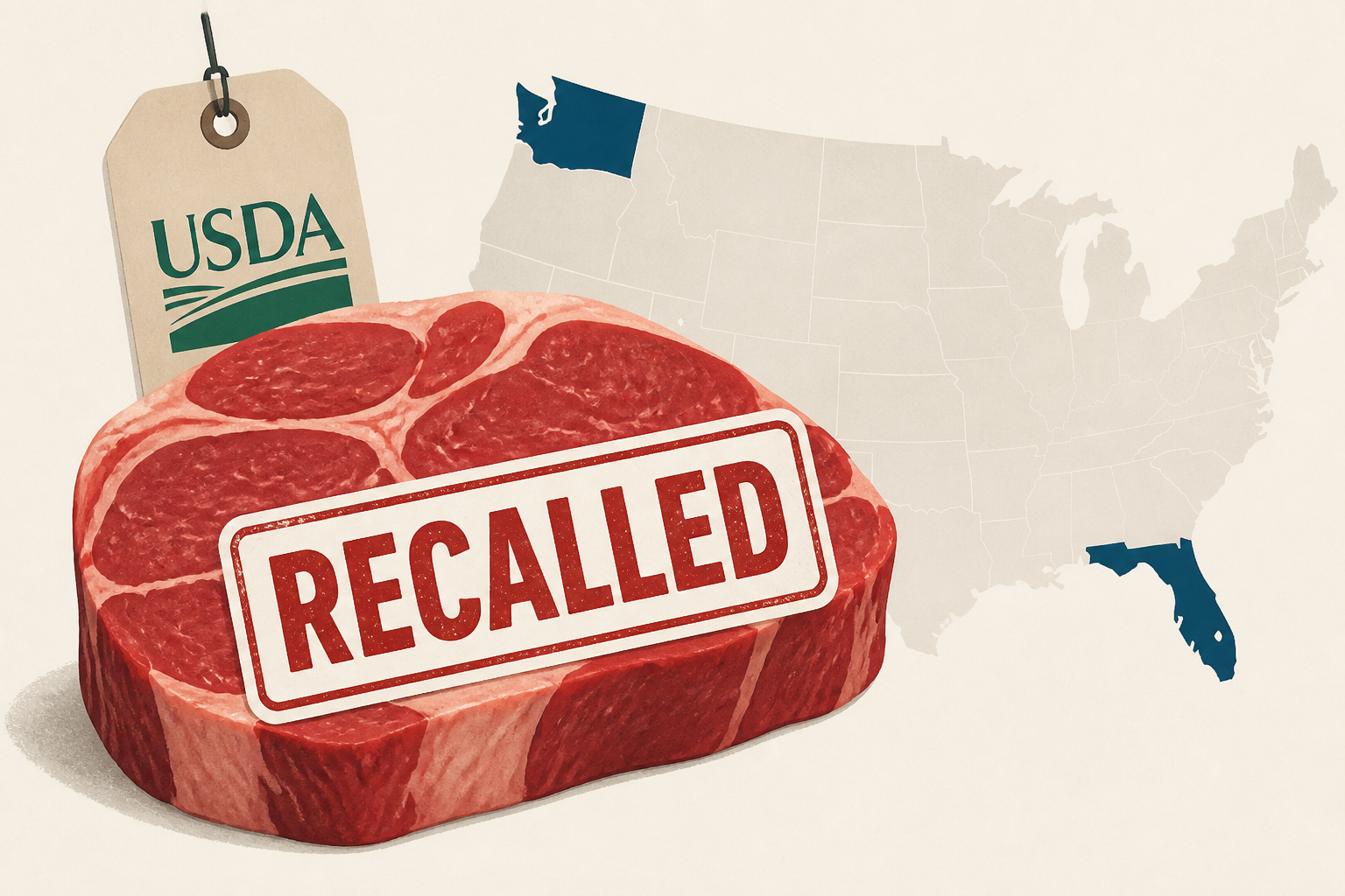 Nearly 30,000 Pounds of Raw Beef Recalled By USDA in 2 States