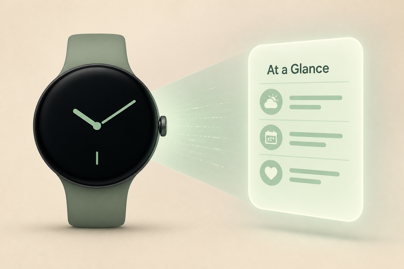 The Pixel Watch 5 isn't much at a glance, until you get to 'At a Glance' [Hands