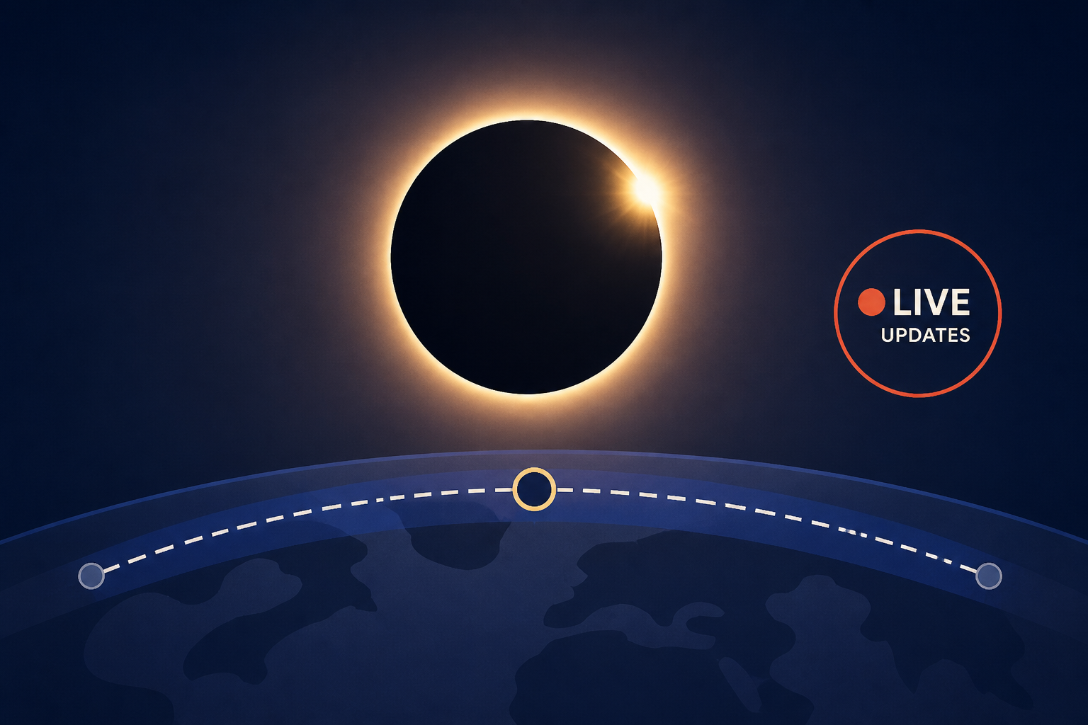 Total solar eclipse: path, peak and live updates