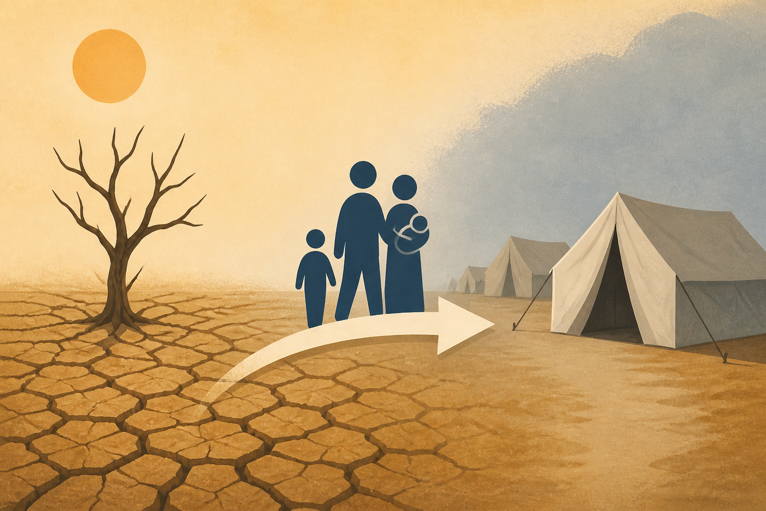 Drought conditions force families to flee to displacement camps in Somalia