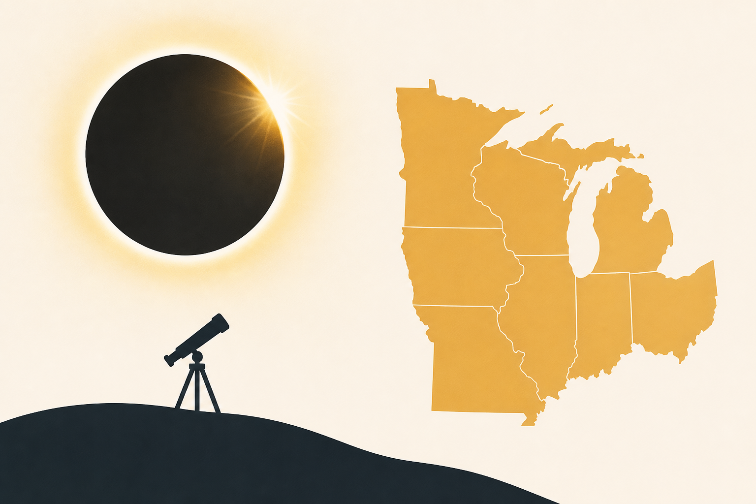When is the solar eclipse? Peak timing and where to watch in Midwest