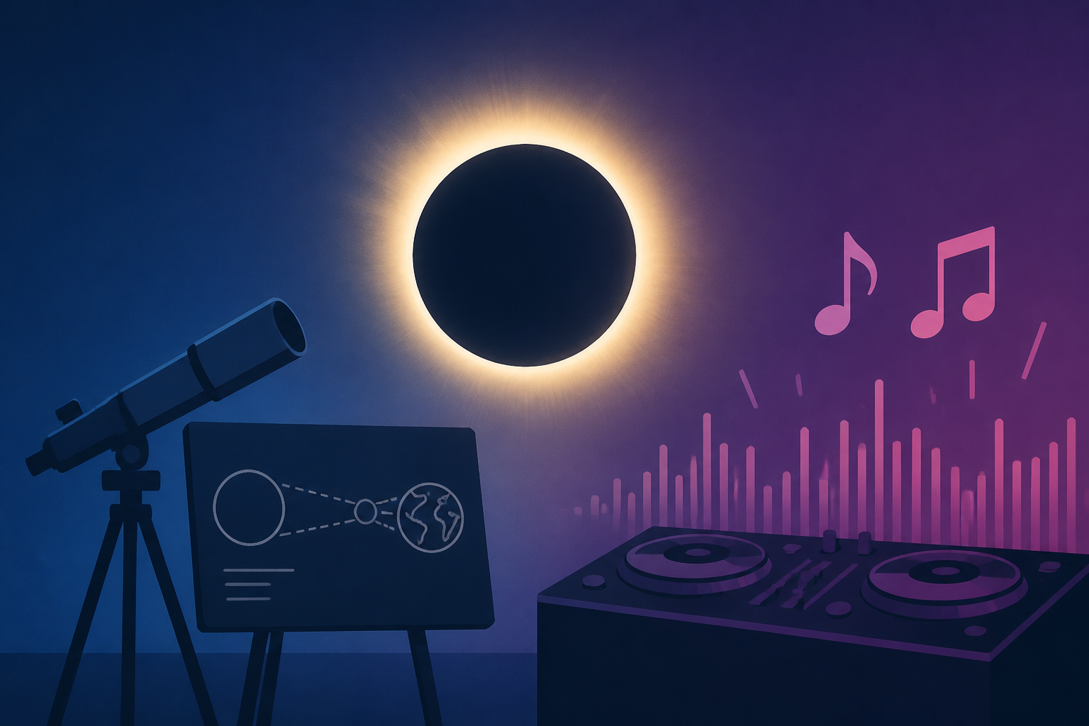 A Space Expert Hoped to Use the Eclipse as Science Class. The D.J.s Had Other Plans.