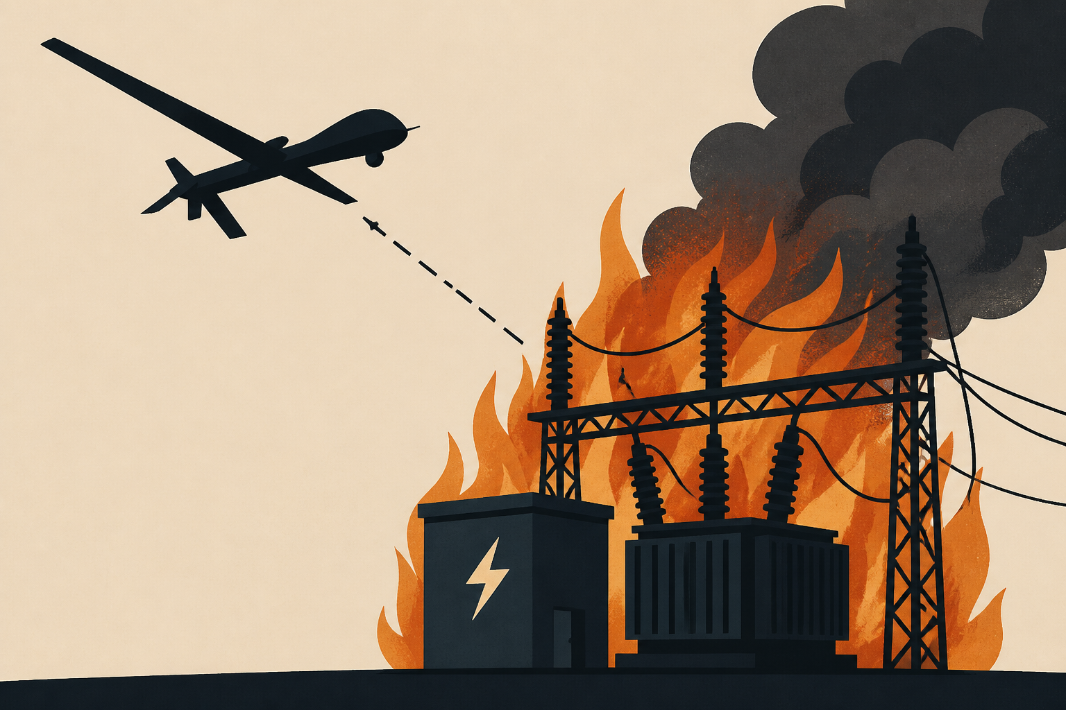 Drone strike in western Libya torches power substation