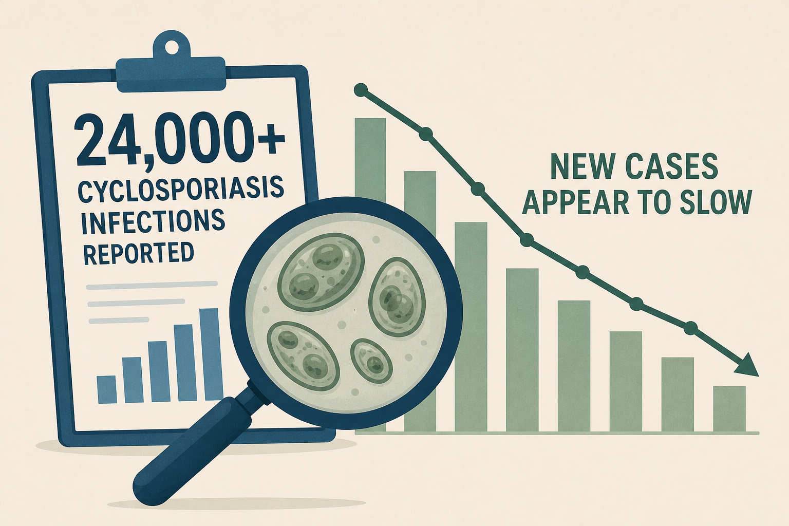 More than 24,000 cyclosporiasis infections reported as new cases appear to slow: CDC