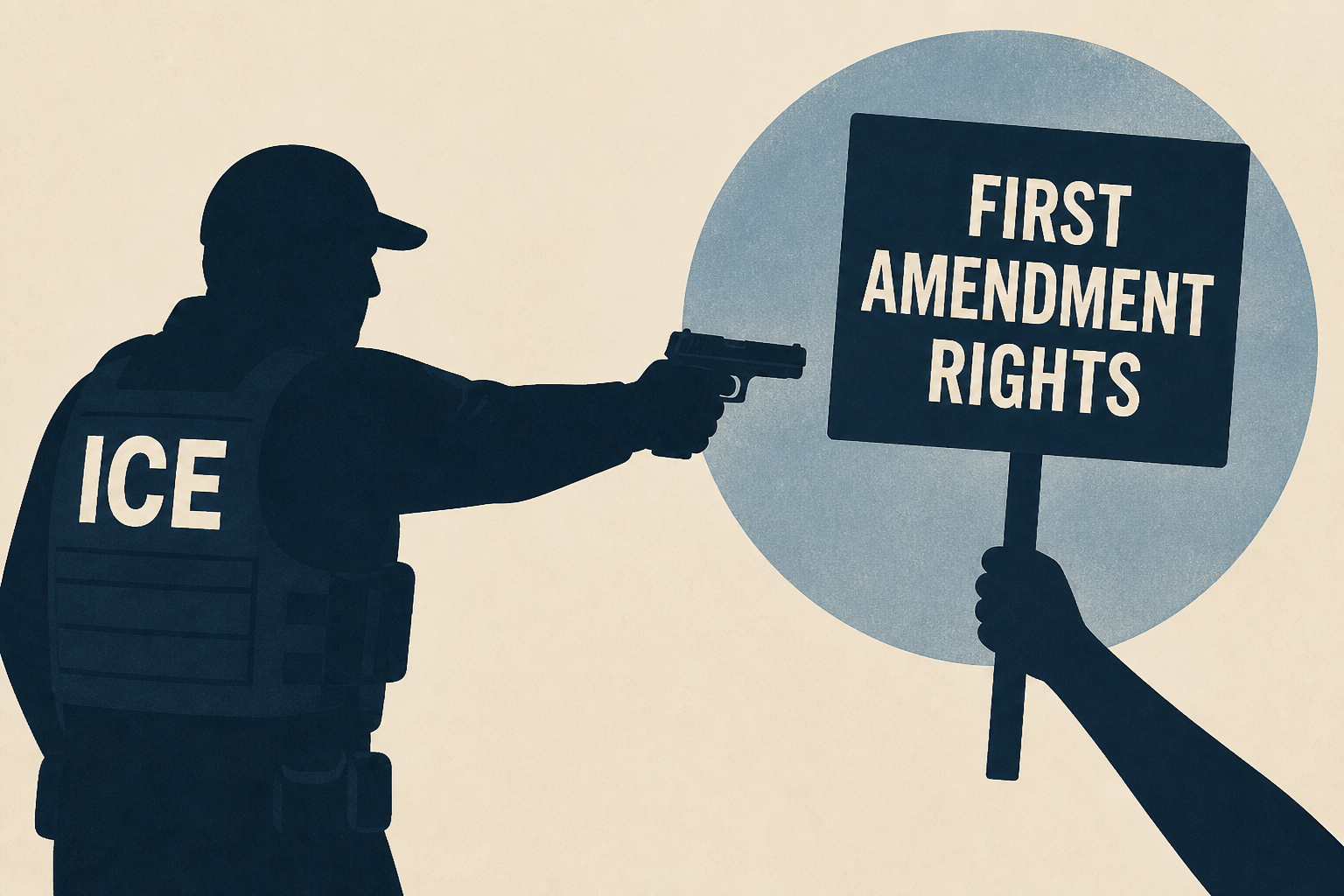ICE agent caught on video pulling gun on woman for exercising her First Amendment rights