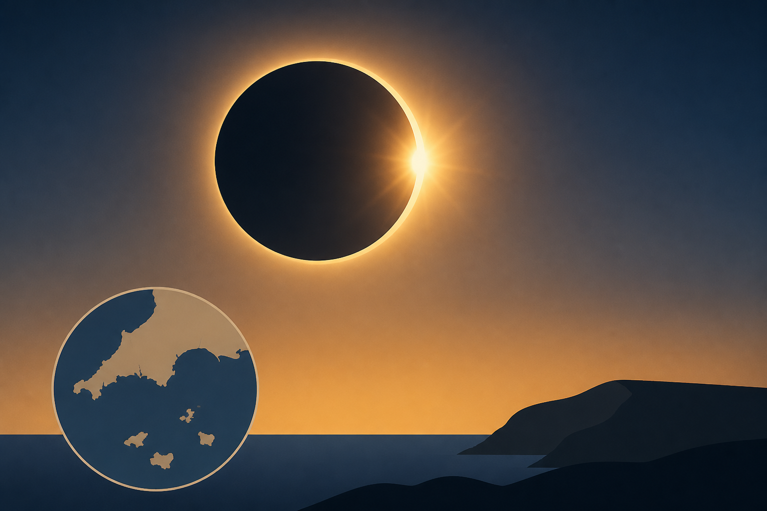 Solar eclipse in South West and Channel Islands gets under way