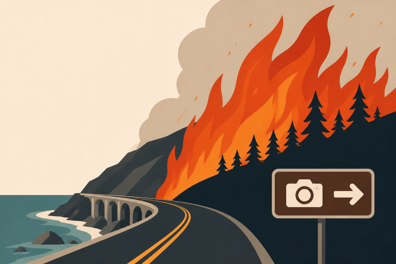 Massive Big Sur wildfire nearly 4,000 acres as tourist sites threatened