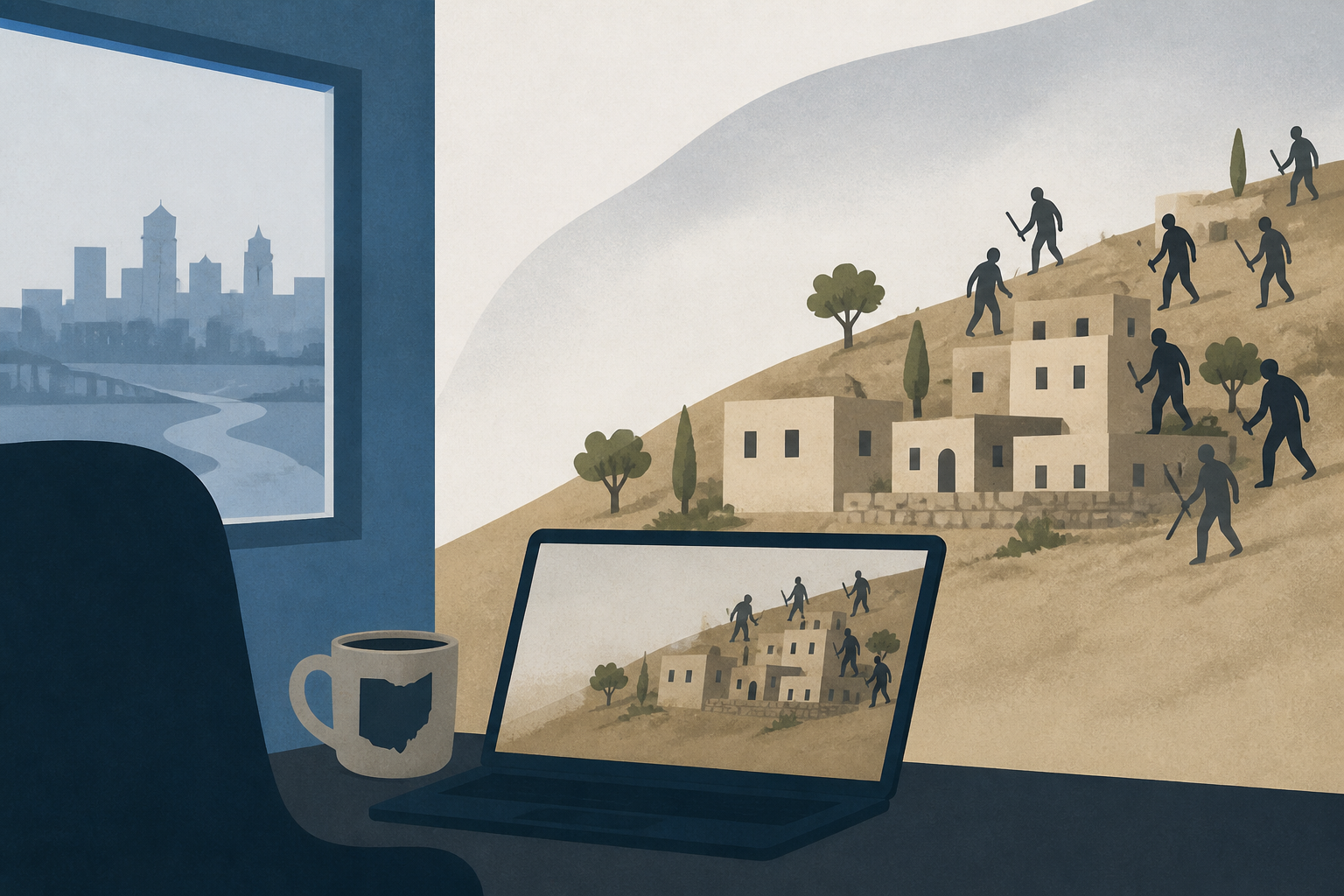 From Ohio, a Palestinian American watches as settlers besiege his family in Qusra