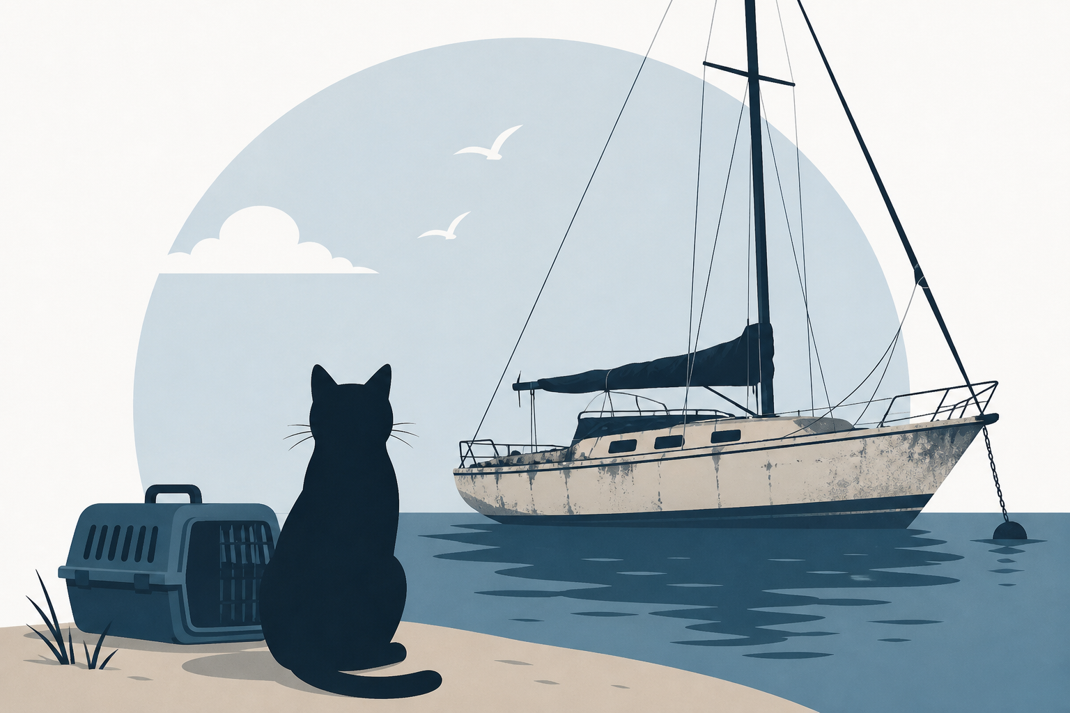 60 cats rescued from abandoned sailboat anchored off beach in Washington state