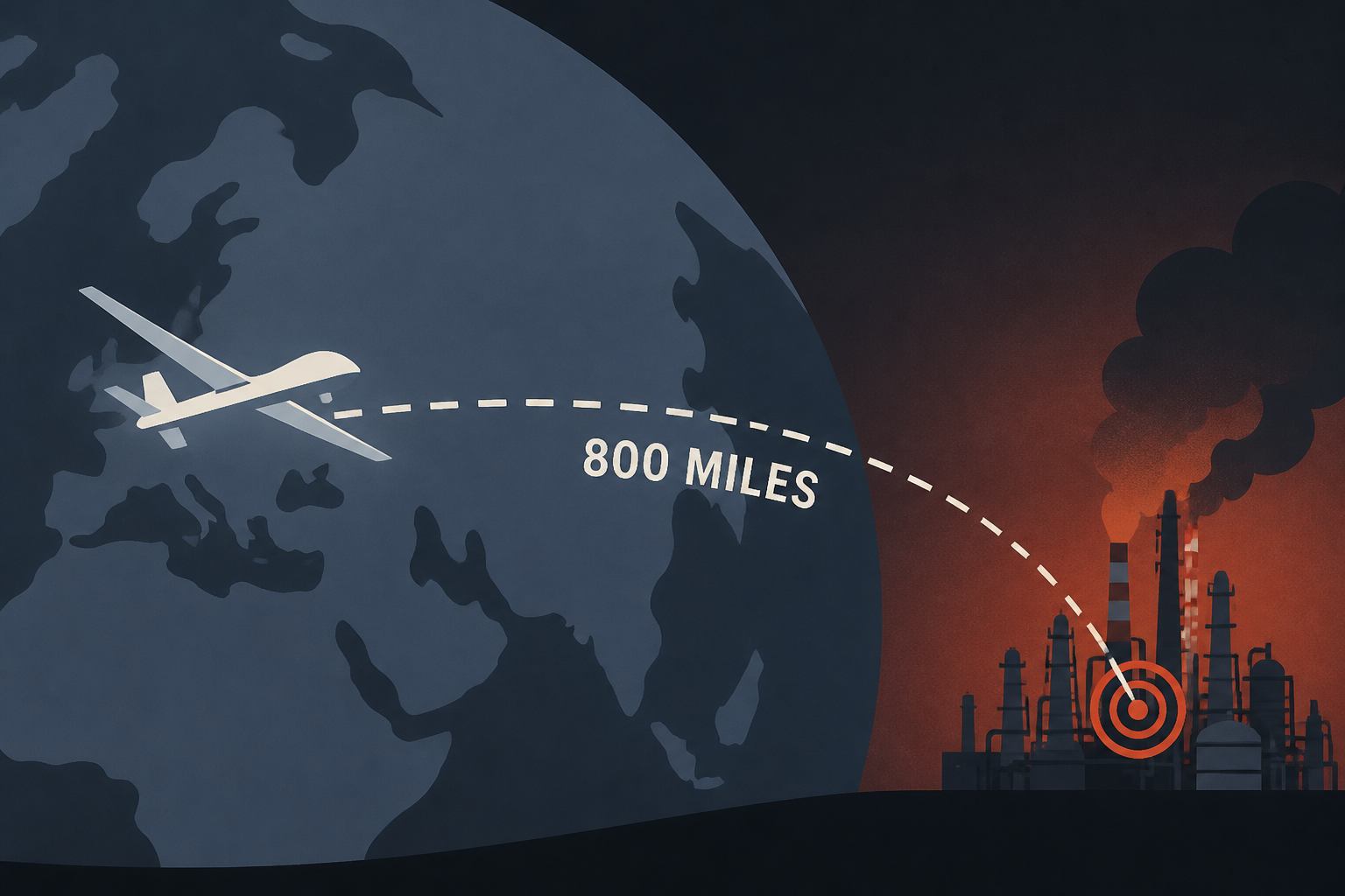 Ukraine’s drones hit a major Russian refinery 800 miles from the border