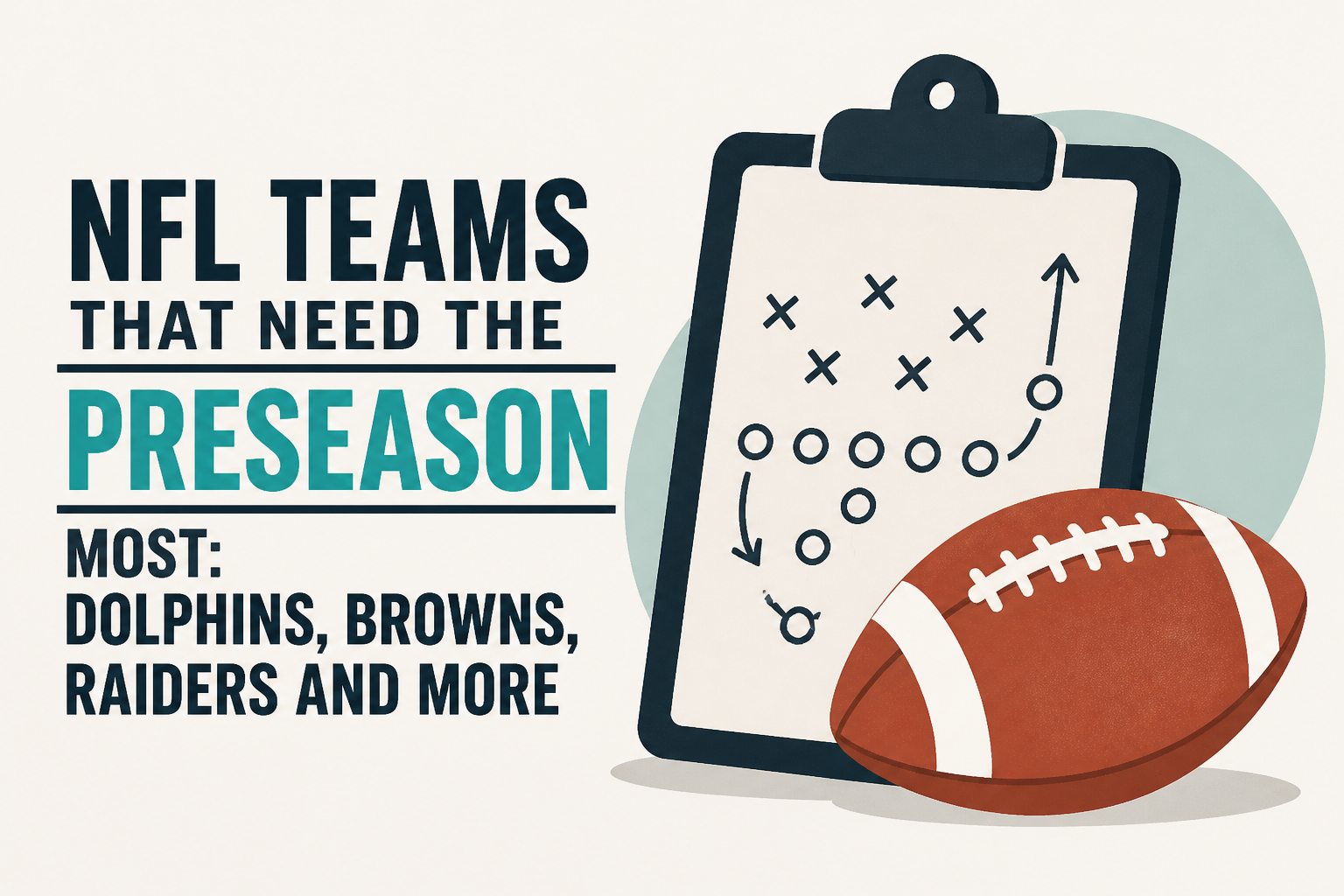 NFL teams that need the preseason most: Dolphins, Browns, Raiders and more