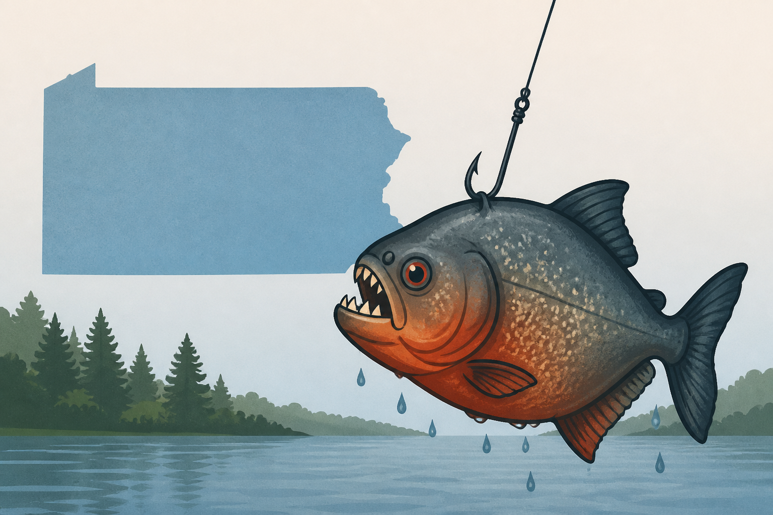 Piranha drama: boy, 8, hooks fearsome exotic fish in Pennsylvania lake