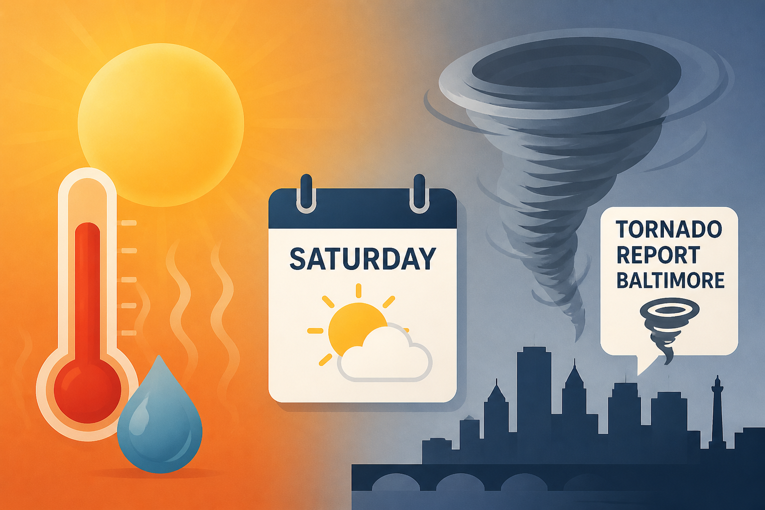 August 13 Still Warm And Humid Nicer Saturday And Tornado Report For Baltimore