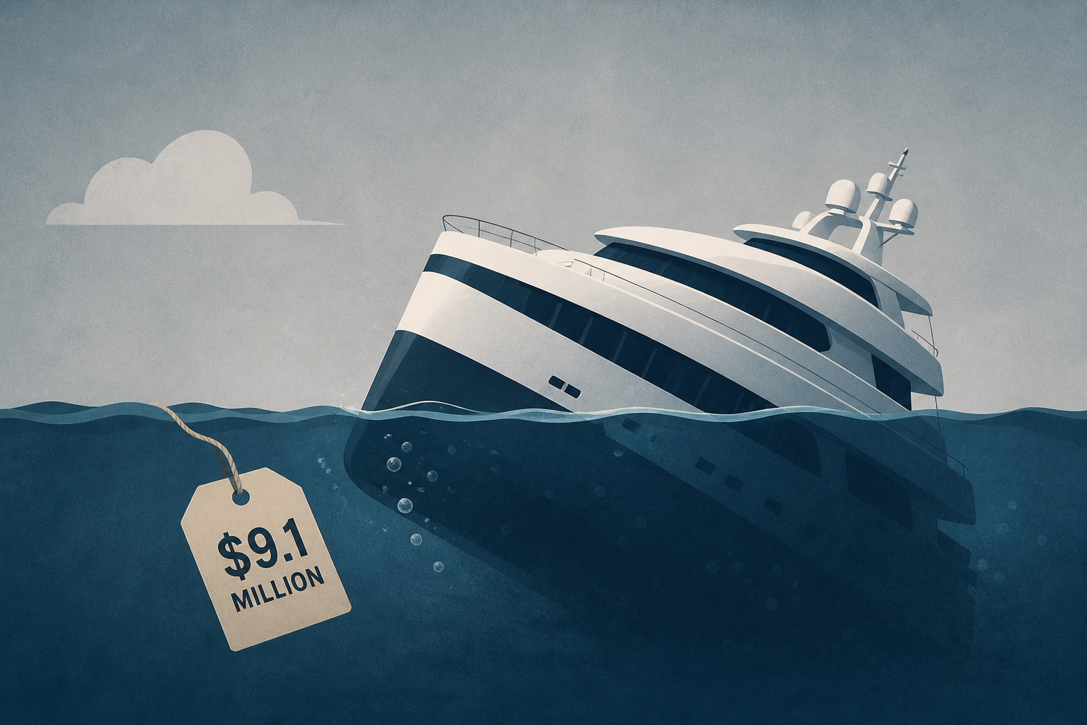 Luxury $9.1 million superyacht sinks days after being delivered to new owner