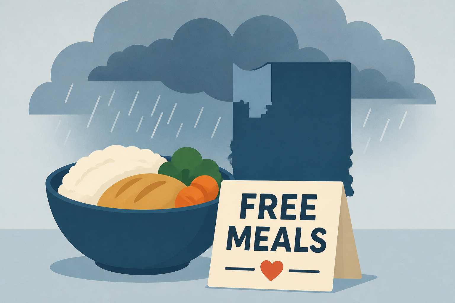 Free meals available in Northwest Indiana after storms
